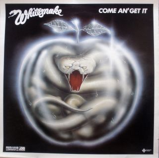 Rare Whitesnake 1st Album Come An Get It 1981 Vintage Record Music Promo Poster