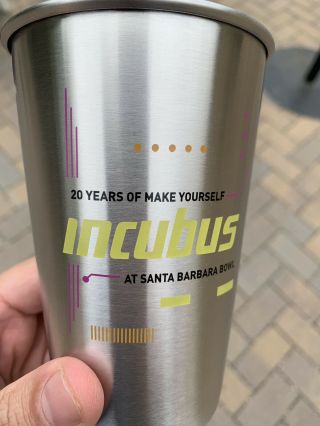 Incubus Limited Edition Santa Barbara Bowl Pint Cup 20 Years Of Make Yourself