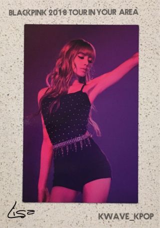 ✨lisa✨ 1p Official Photo Card - Blackpink 블랙핑크 2018 Tour {in Your Area} Seoul Dvd