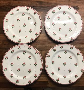 Set Of Four (4) Johnson Brothers Bonjour Bread & Butter Plates