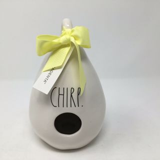 Rae Dunn Chirp Ll Birdhouse With Bird On Back By Magenta With Gift Tag