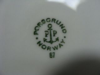 Porsgrund Norway 3 Porcelain Farmers Rose Scalloped Plates 6.  75 