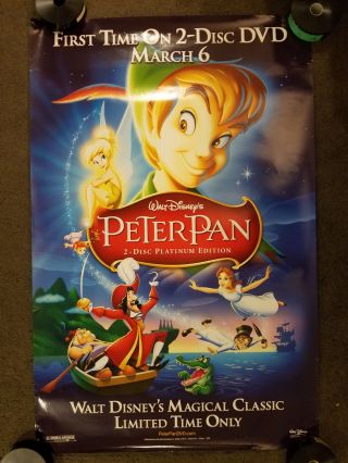 Peter Pan Disney Platinum Dvd Video Movie 1 - Sheet Size Poster (27 " X 40 ")