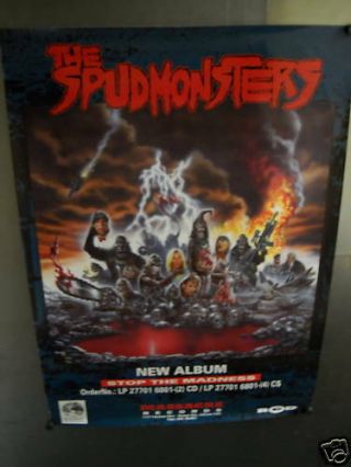 Spudmonsters Wild Looking Large Rare Promo Poster Stop Madness