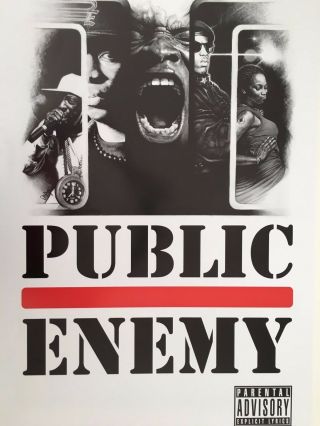 PUBLIC ENEMY,  BY PAUL STONE,  AUTHENTIC 2007 POSTER 2