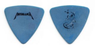 Metallica Jason Newsted Blue Coiled Snake Concert - Guitar Pick - 1991 Tour