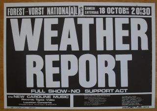 Weather Report Silkscreen Concert Poster 