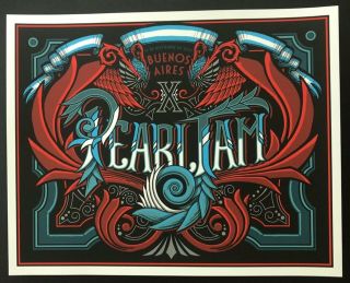 Pearl Jam Concert Poster - 11.  13.  11 Buenos Aires