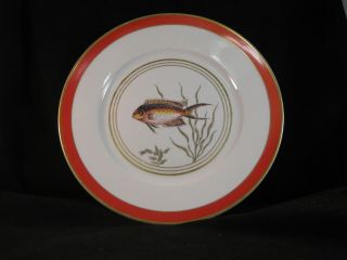 Raynaud Limoges Cristobal Fish 4 Dinner Plate Dinnerware China