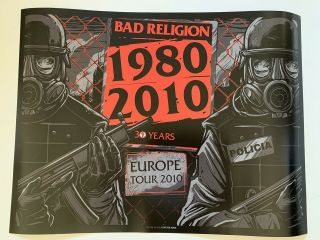 Bad Religion Europe Tour 2010 Munk One Concert Poster 18” X 24”