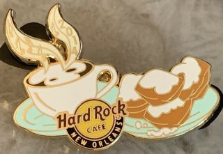 Hard Rock Cafe Orleans 2014 Hot Coffee & Cafe Du Monde Beignets Pin 78377