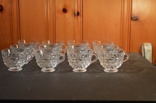 12 Vintage Clear Fostoria American Coffee/tea/punch Cups Footed Ex Shape