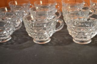 12 VINTAGE CLEAR FOSTORIA AMERICAN COFFEE/TEA/PUNCH CUPS Footed EX SHAPE 2