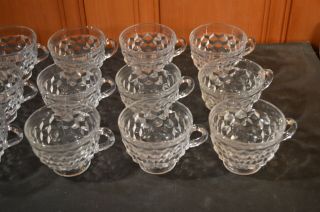 12 VINTAGE CLEAR FOSTORIA AMERICAN COFFEE/TEA/PUNCH CUPS Footed EX SHAPE 3