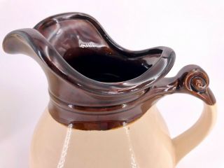 Vintage McCoy Pottery Pitcher and Wash Bowl/Basin Brown/Cream 7525 (m380 - 23) 6