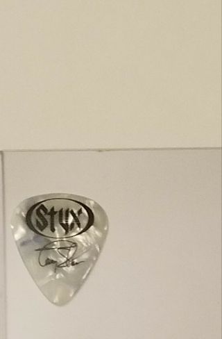 Tommy Shaw Autographed Signed 2019 Tour Guitar Pick Styx Authentic W/proof