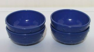 Pfaltzgraff Wyngate Blue Cereal Bowls Set Of 4 Made In The Usa