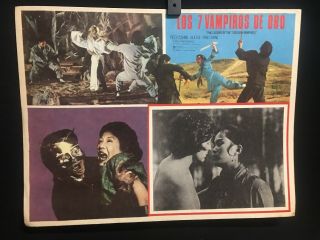 1979 The Legend Of The 7 Golden Vampires Authentic Mexican Lobby Card - A391
