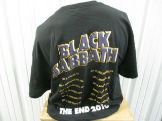 VINTAGE DELTA BLACK SABBATH THE END FAREWELL TOUR 2016 2XL T - SHIRT OZZY OSBOURNE 5