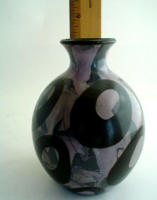 Chulucanas Peru Pottery Vase Hand Painted Artist Signed 4
