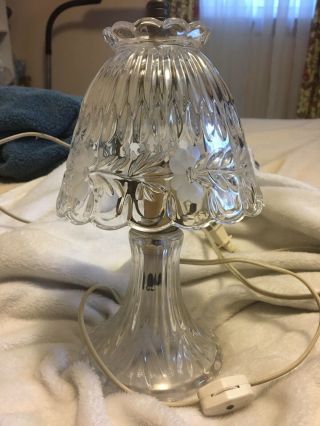 Princess House Heritage Crystal Romance Lamp Light 10 "