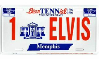 Elvis Presley Metal License Plate