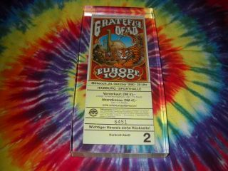 Grateful Dead Europe Rick Griffin October 24,  1990 Concert Ticket Paper Weight