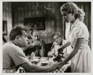 Jayne Mansfield,  Dan Duryea 1957 Scene Still.  The Burglar