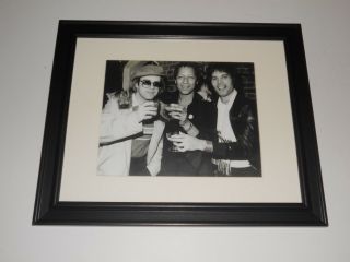 Framed Elton John,  Freddie Mercury (queen),  Peter Straker 1978 Party 14 " X17 "