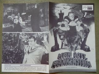 Abbott And Costello Meet Frankenstein German Program Bela Lugosi Lon Chaney Jr