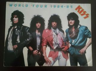 Kiss Signed Animalize Tour Program/book W/mark St John 1984 - 85 Rare Version