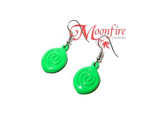 Moana Heart Of Tafiti Green Heart Earrings Te Fiti Grandma Jewelry Koru Spiral