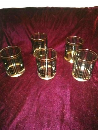 Vintage Georges Briard Double Old Fashioned Whisky Glasses Set Of 6