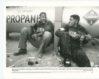 1995 Movie Ad Photo Martin Lawrence Will Smith Bad Boys Cops Police 8 " X10 "