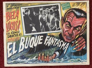 Bela Lugosi Phantom Ship Dracula Mexican Lobby Card 1935