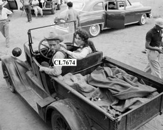 James Dean And Elizabeth Tayor On The Movie Set Of " Giant " In Marta,  Texas Photo