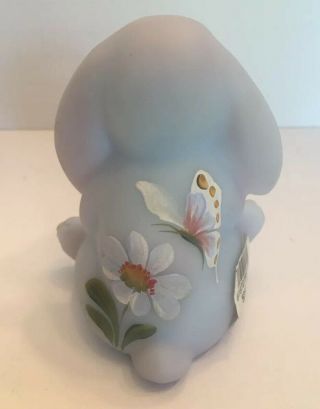 Fenton Art Glass Burmese Lop Ear Bunny Hand Painted & Signed By Artist 2