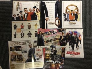 Kingsman 1&2 Japan Flyer X4 Colin Firth Taron Egerton Mark Strong Golden Circle