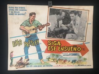 1962 " Follow That Dream " Elvis Presley Mexican Movie Lobby Card - A304
