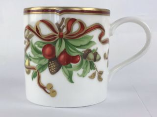 Tiffany & Co Tiffany Holiday Coffee Mug Perfect Christmas Holly Ribbon Bells Cup