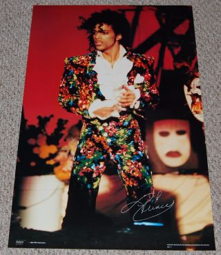 Prince In Concert Paisley Flower Suit Poster 1984 Prn Productions