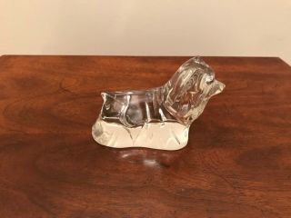 Baccarat Crystal Yorkshire Terrier York Dog Figurine Paperweight