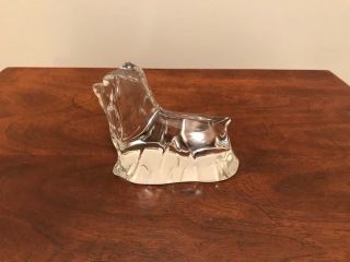 Baccarat Crystal Yorkshire Terrier York Dog Figurine Paperweight 3