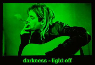 Kurt Cobain Figure Nirvana Logo Sunglasses Gift,  Glow In The Dark Poster Sticker