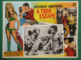 Elvis Presley Speedway Nancy Sinatra A Todo Escape Bikini Babe Mexico Lobby Card