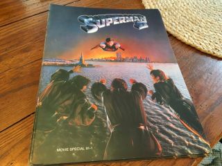 1981 Superman Ii Movie Program Book - 20 Pages Nm W/offer Insert.