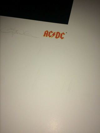 ACDC Back In Black Fine Art Print Lithograph Numbered w/COA Special Item 3