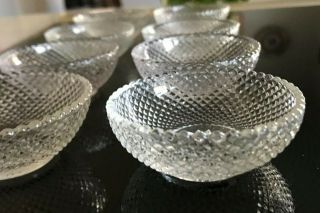 Vintage HEISEY Diamond Point Crystal - 8 Open Salts,  Cellars,  Nut,  Bowls,  Dishes 7