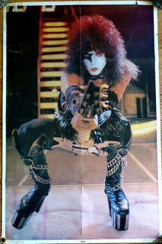 Vintage - Kiss - Paul Stanley Alive 2 - Poster - 34l X 22w Inches