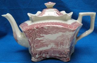 Royal Staffordshire England Jenny Lind 1795 Pink Teapot